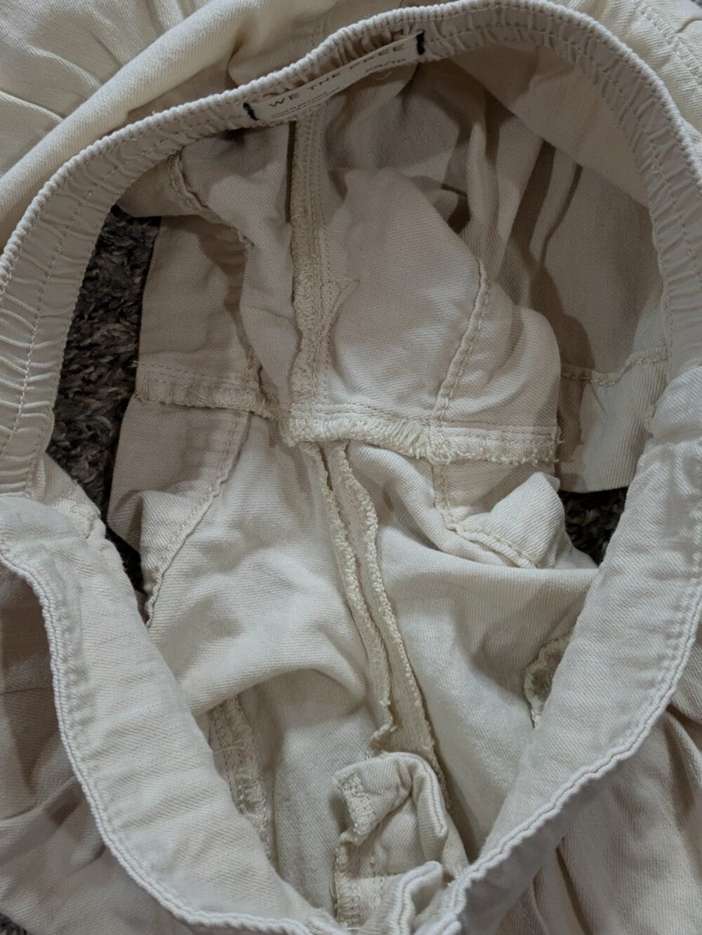 We The Free Free People Fleur Cream Cotton Button Accent Pull On Shorts XS - Picture 5 of 8